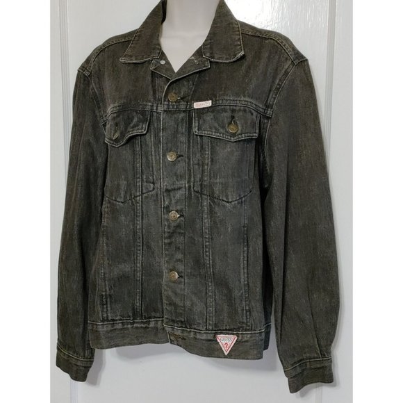 Guess Jackets & Coats Vintage Guess Jeans Marciano Denim Black Jacket Size M Womens